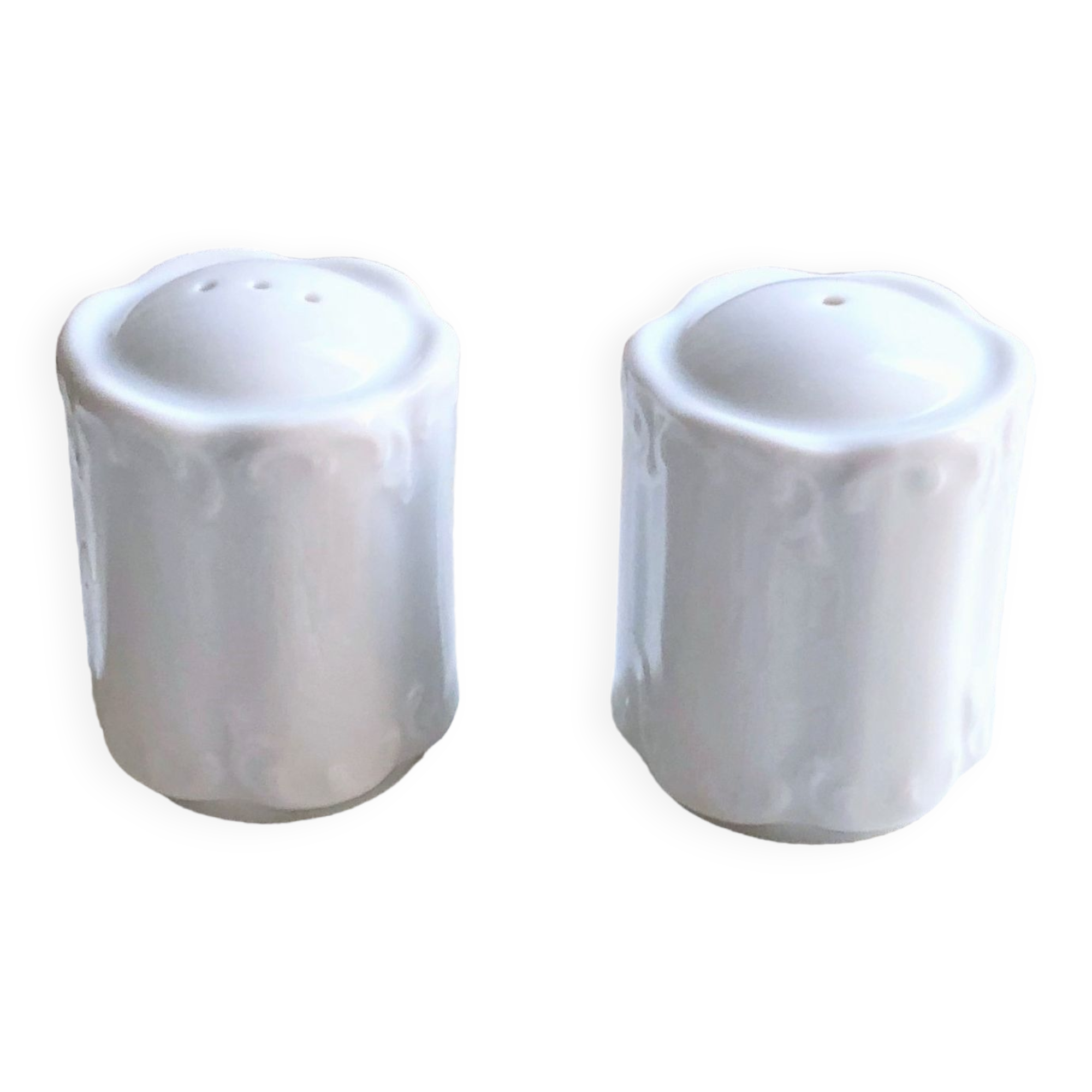 Salière poivrier porcelaine blanche