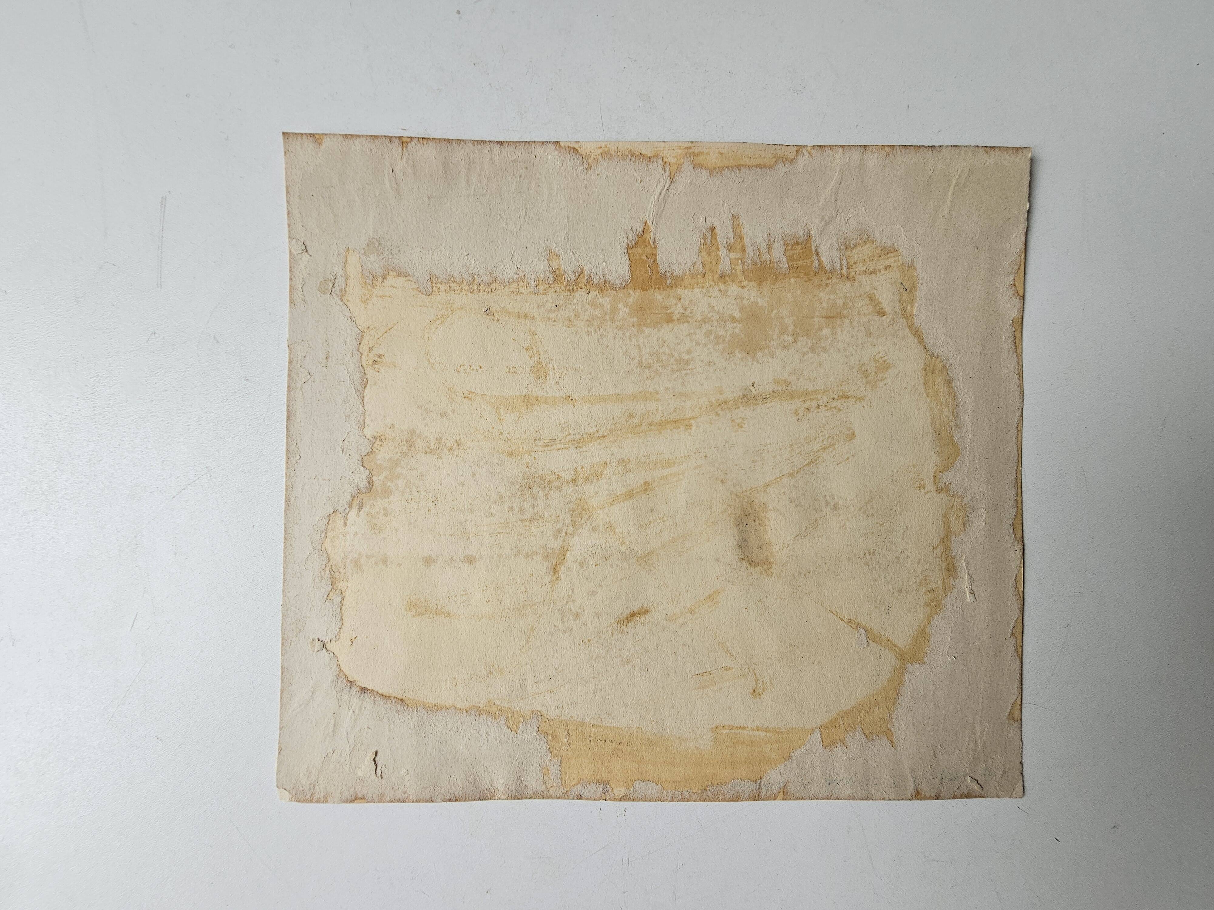 Watercolor of a liner at sea signed taboureau georges known as sandy-hook (1879-1960)