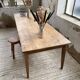 Farmhouse table with spindle legs in oak and pine, 2.5m