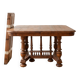 Antique extendable dining table made of solid wood.