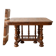Antique extendable dining table made of solid wood.