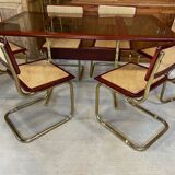 Set of 6 cane chairs and table