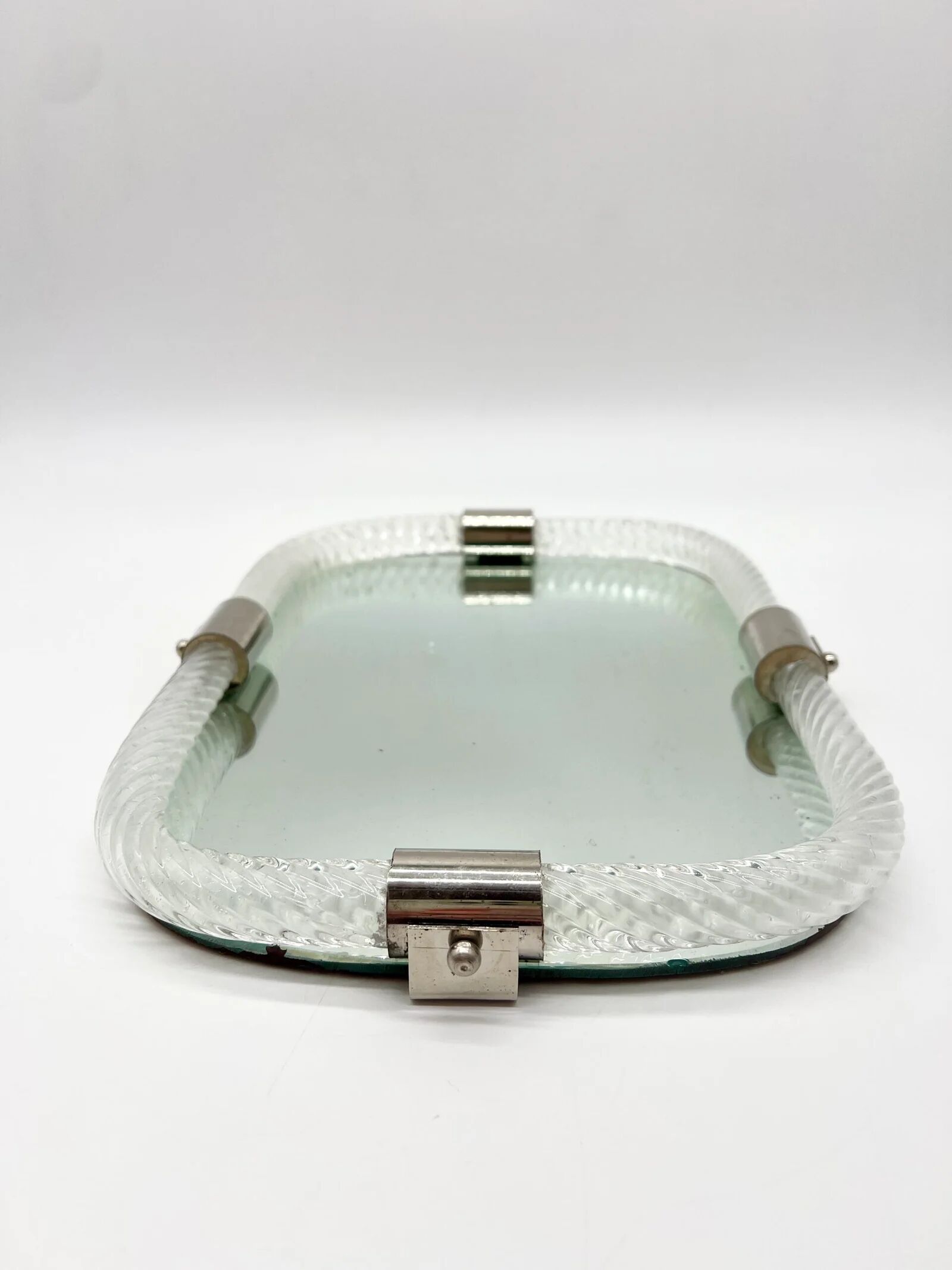 Venetian "dishcloth" mirror in Murano glass, 1960s