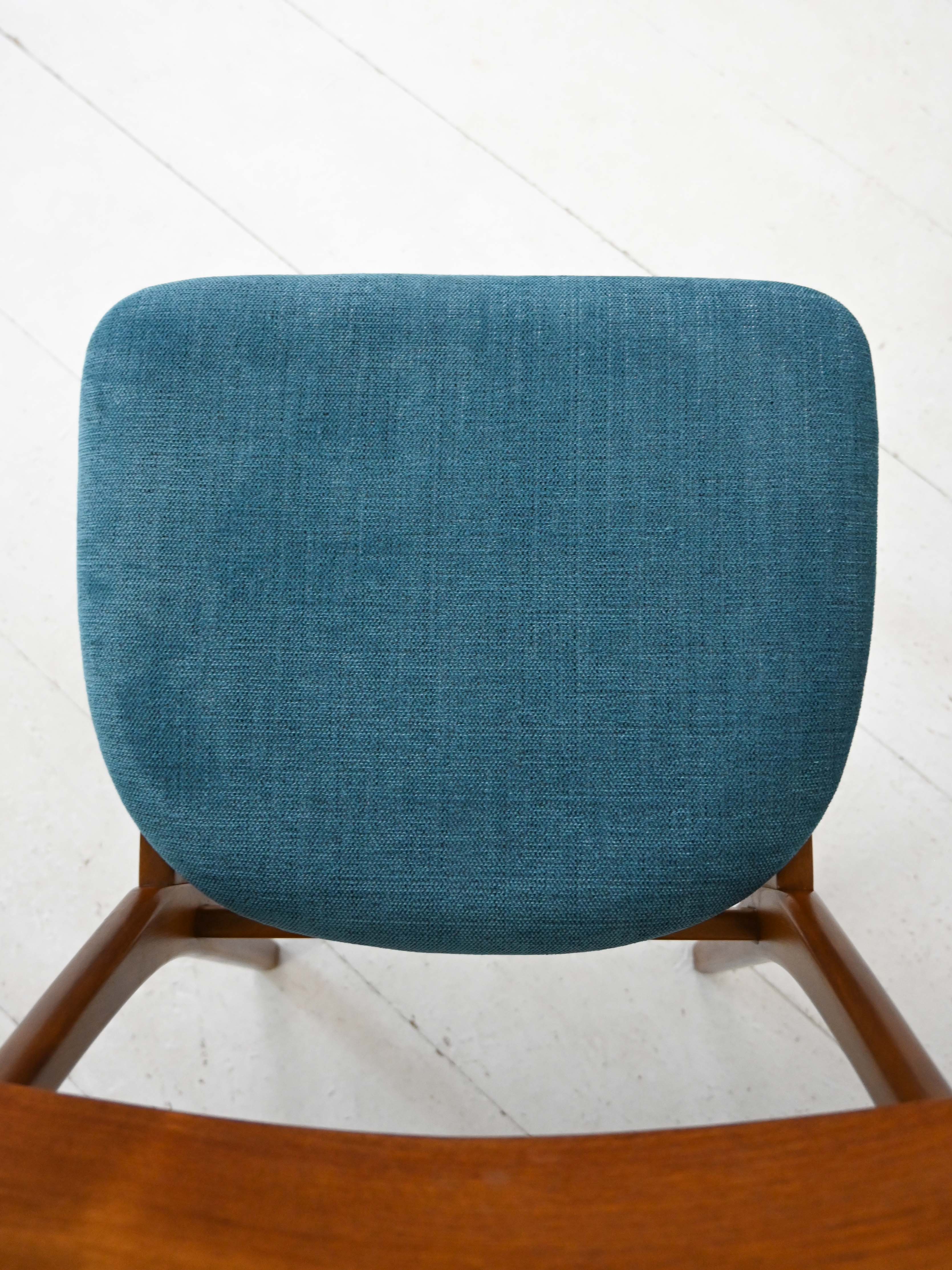 Vintage Danish chairs with upholstered seat
