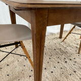 Vintage table in raw wood