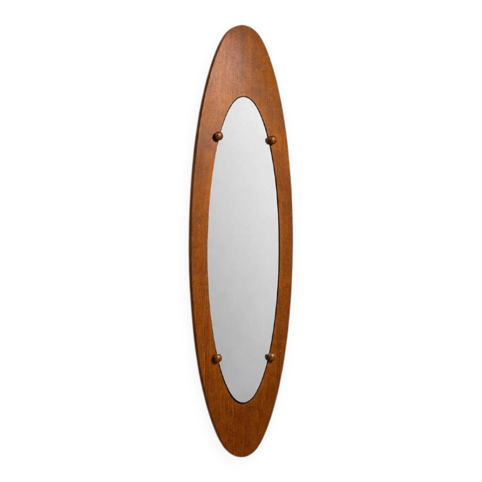 Teak mirror by Campo and Graffi for Home, 1960