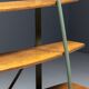 Bakery Display Rack with Iron Frame and Oak Shelves, France, 1920s