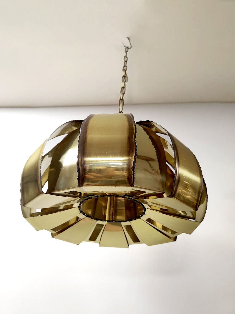 Vintage Danish brass pendant lamp