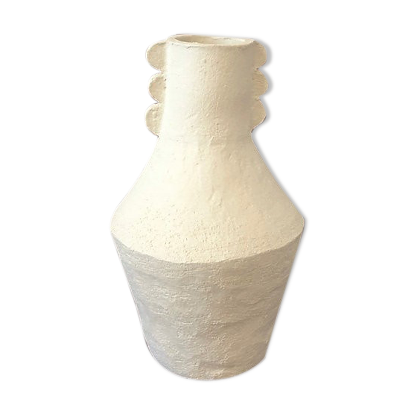 White totem vase - Cassandre Bouilly