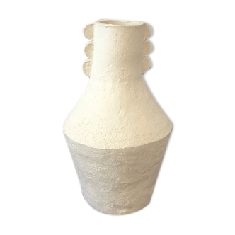 Vase totem blanc - Cassandre Bouilly