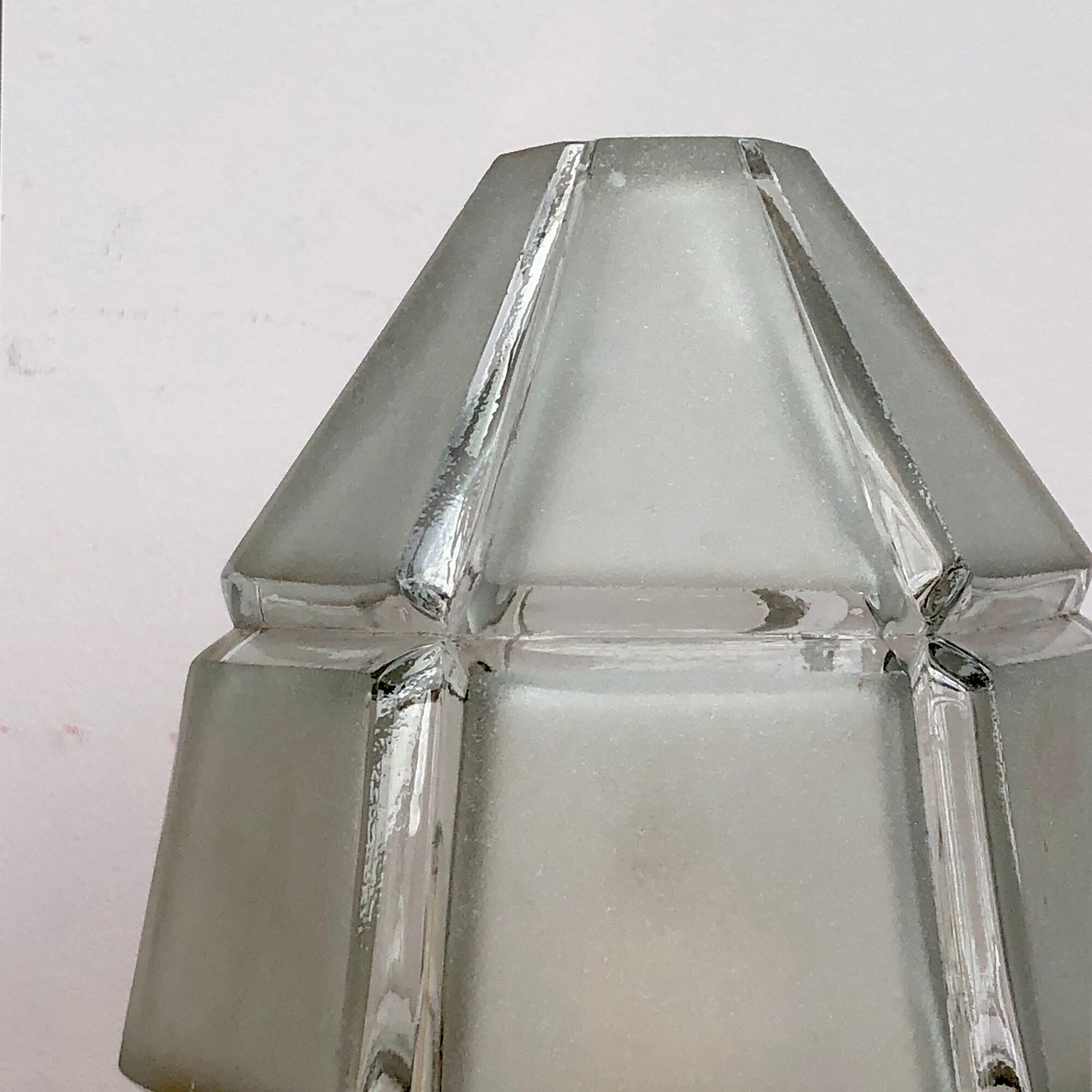 Lamp to lay vintage globe art deco in frosted glass