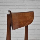 1960s, set of 5 Danish dining chairs, reupholstered, teak wood.