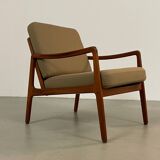 Fauteuils danois en teck par Ole Wanscher années 1960 MidCentury