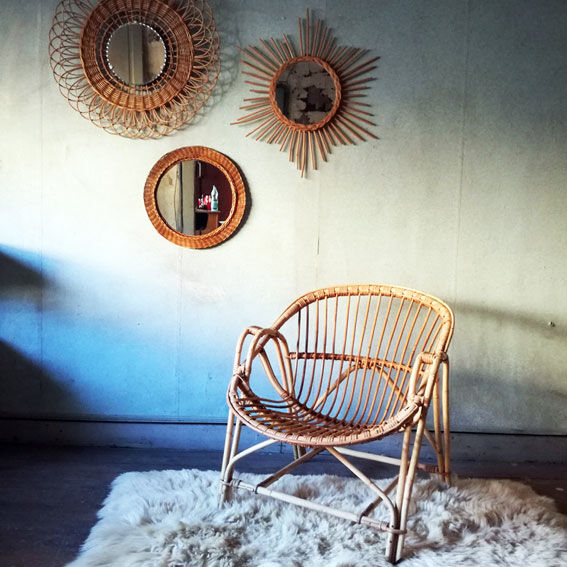 Vintage rattan armchair