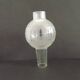 French Vintage Funnel Glass Lamp Shade – Opaque & Clear Geometric Pattern 2