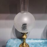 Paire de lampes en laiton et en bronze
