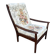 Vintage teak armchair with floral upholstery