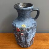 Blue vase by U keramic West Germany