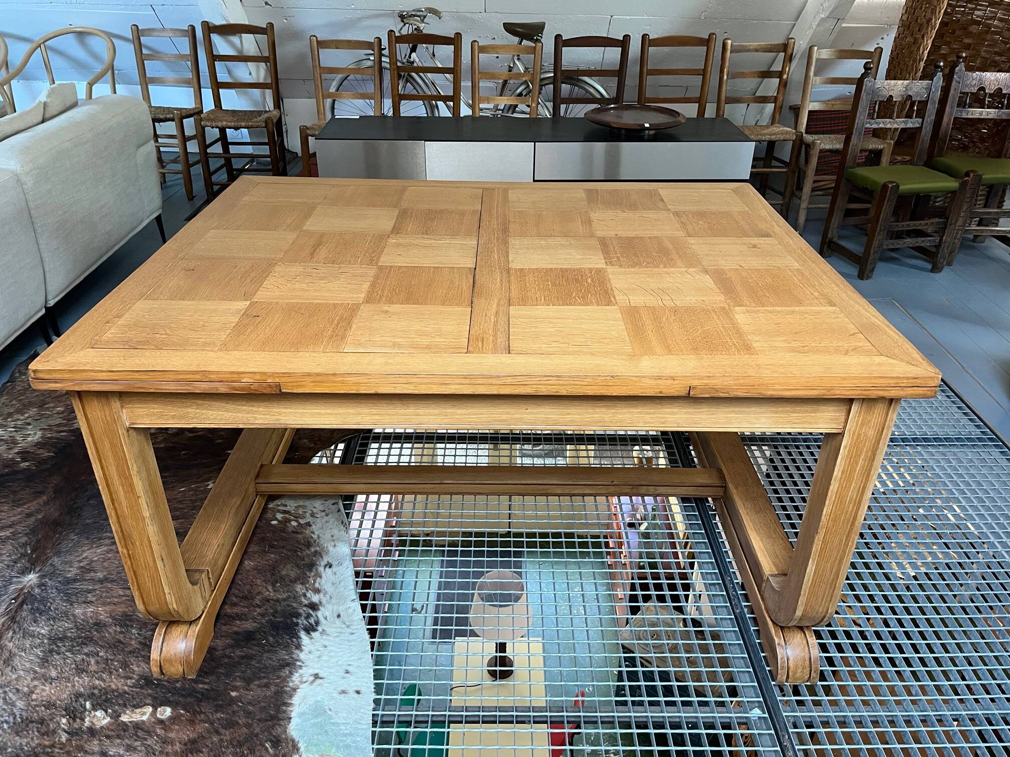 Table from the 1940s in light oak