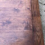 Farmhouse table with cat bar in solid oak with 1 drawer