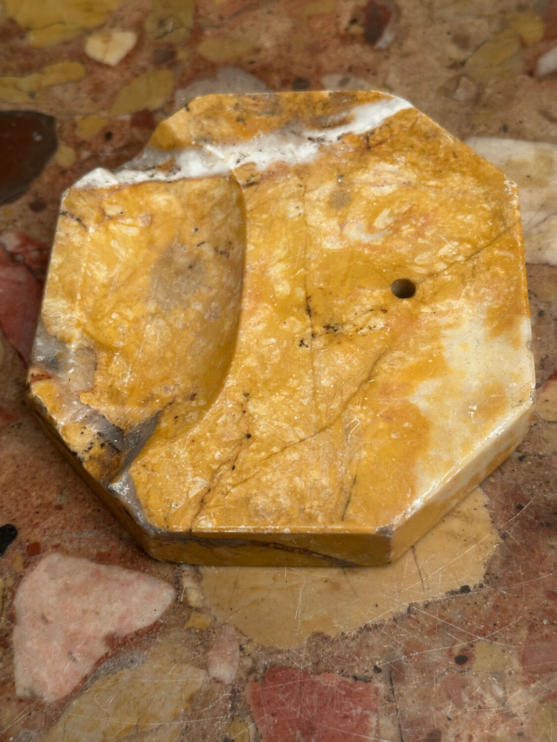 Art Deco Orange Marble Ashtray/ Catchall