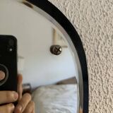 Vintage mirror 1960 asymmetrical rearview mirror - 55 x 38 cm