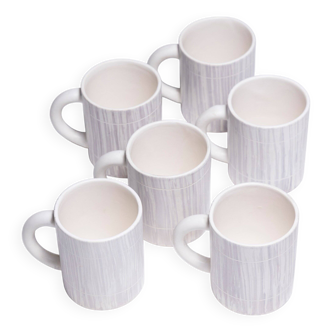 Set of 6 porcelain mugs, fasold & stauch, 1960s