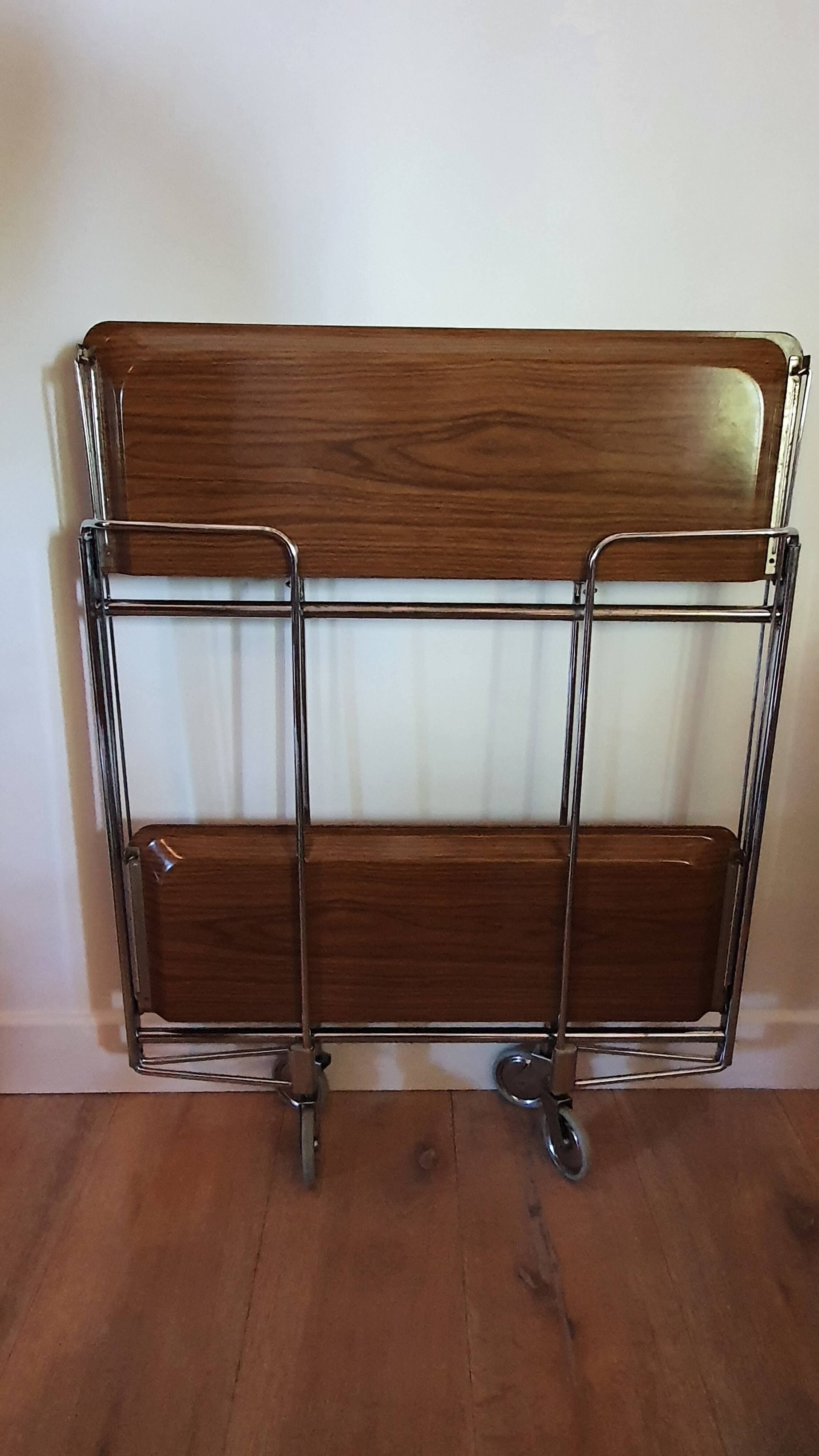 Desserte roulante en formica vintage