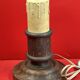Napoleon III lamp base, wood, gold polychromy, 26 cm socket height