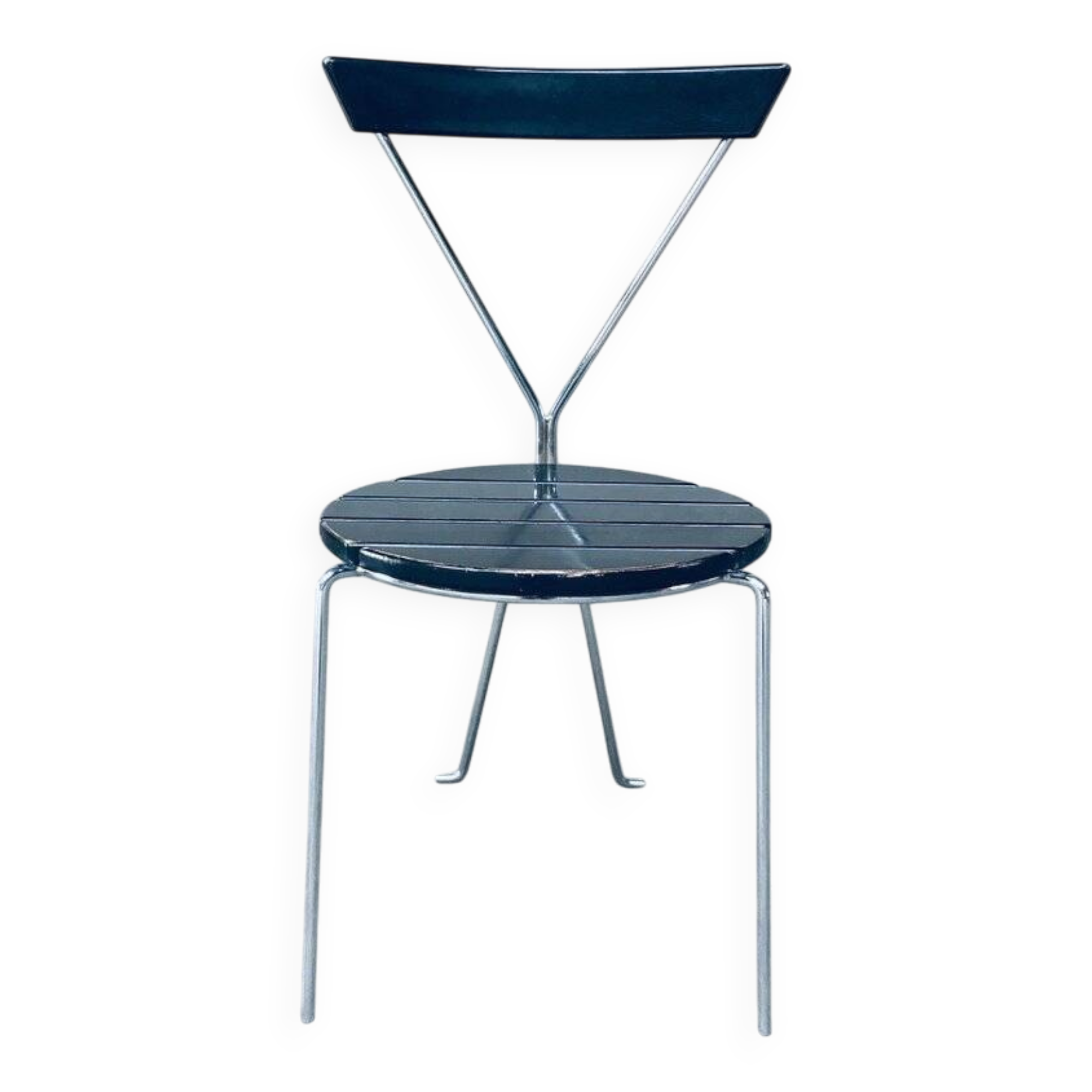 Mid-Century Modern Slender Design Chair, Italy, 1970s