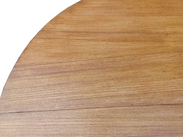 Table Harry Ostergaard ronde extensible teck 1960 estampillée