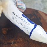 Quimper earthenware tricorn vase