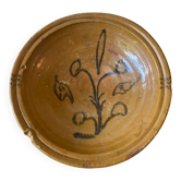 Ancien plat en terre cuite vernissée
