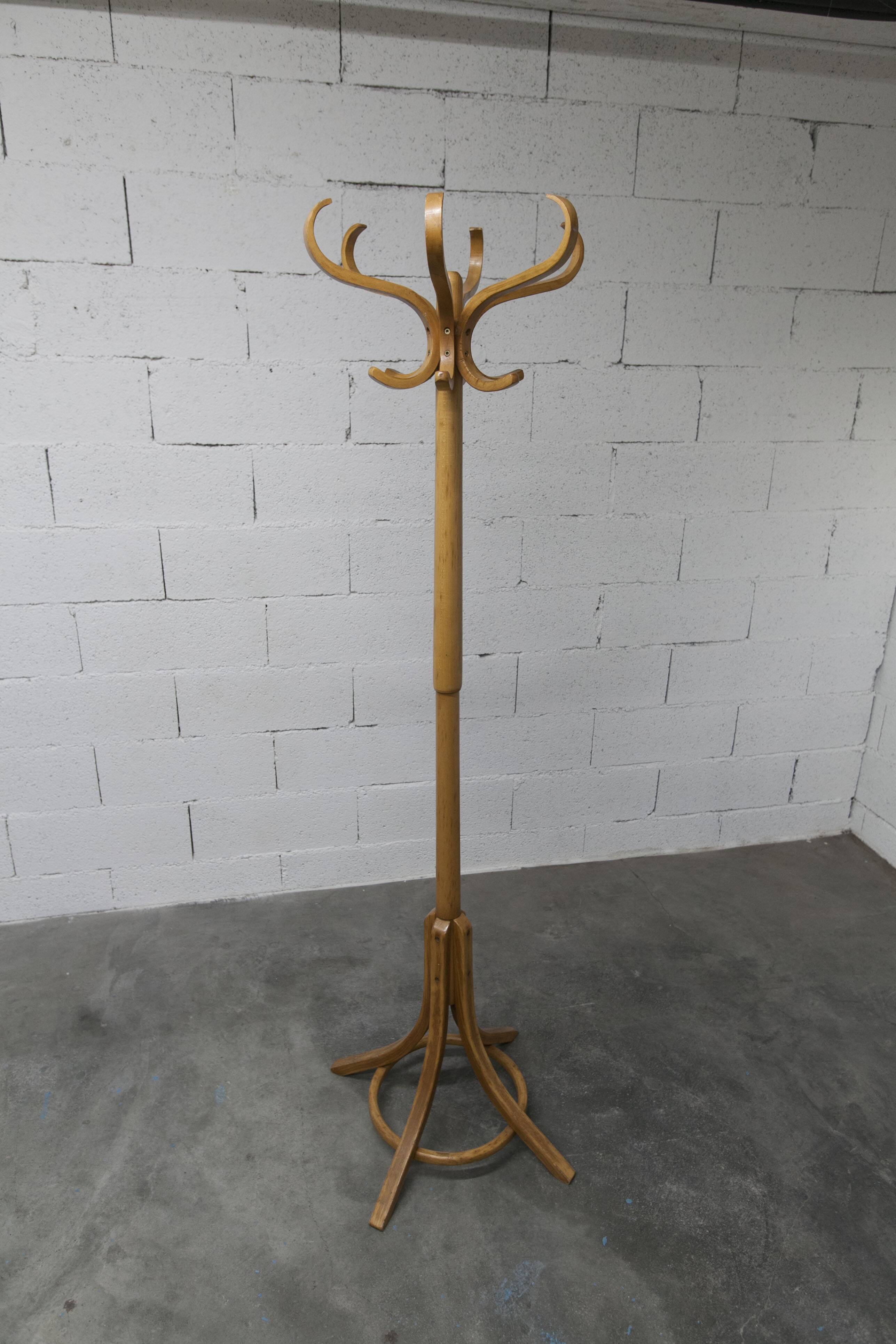 Baumann honey-colored parrot coat rack, 1970