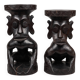 Lot de tabourets / sellettes en bois sculpté