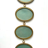 Set of 4 vintage brass oval picture frames