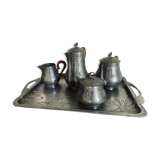 Kayserzinn tin tea set complete with its matching tray