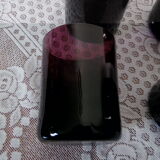 6 eggplant-colored glass cups