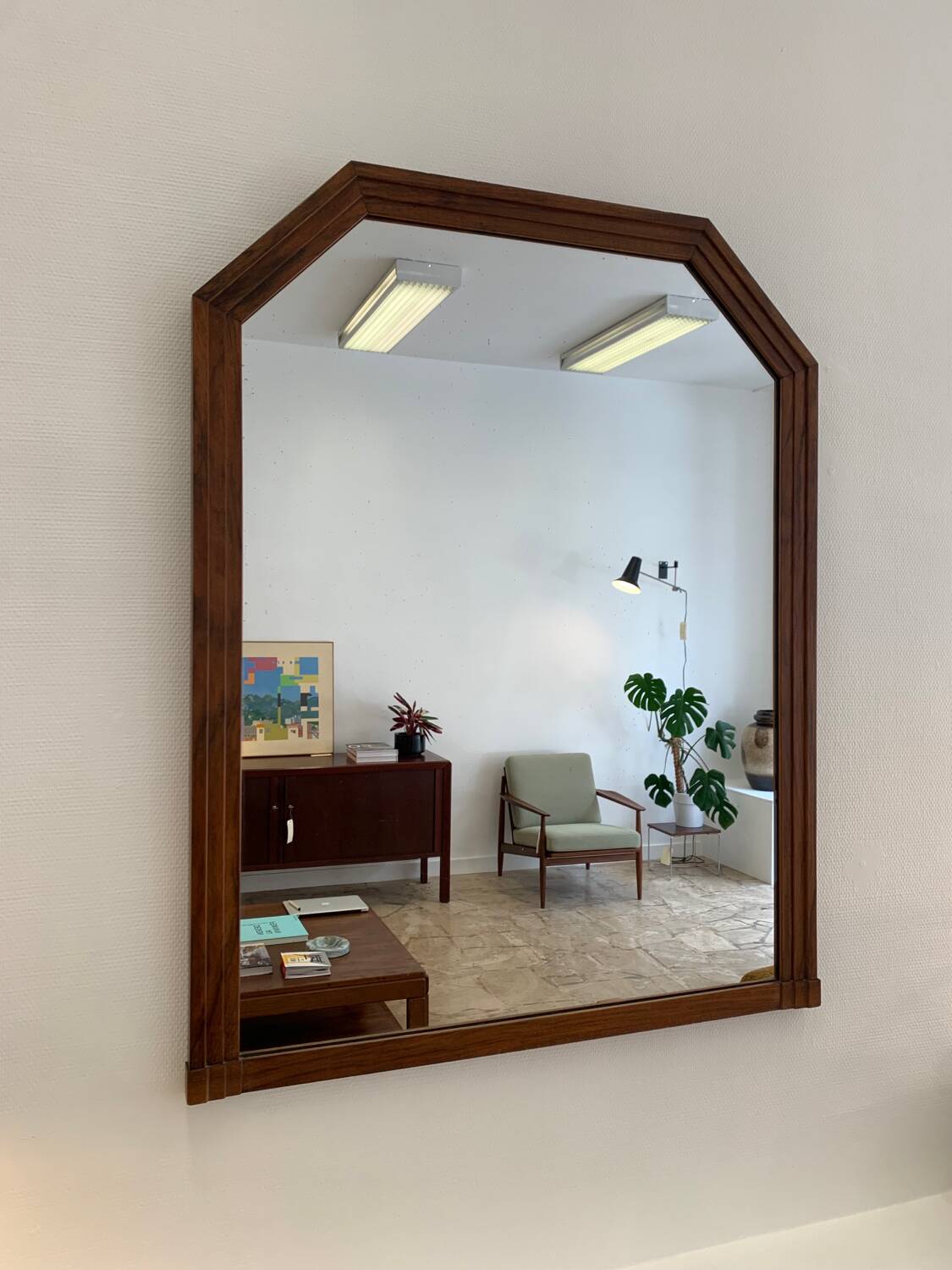 Large wooden mirror