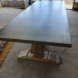 Monastery table with zinc top