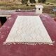 Beni Ouarain rug 300x200 cm – Natural cream wool – Diamond pattern in tone