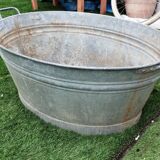 Vintage galvanized washing basin