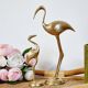 2 ibis in golden brass
