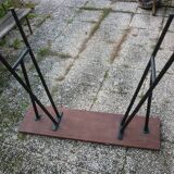 Workshop high table selette wooden top and metal tubes