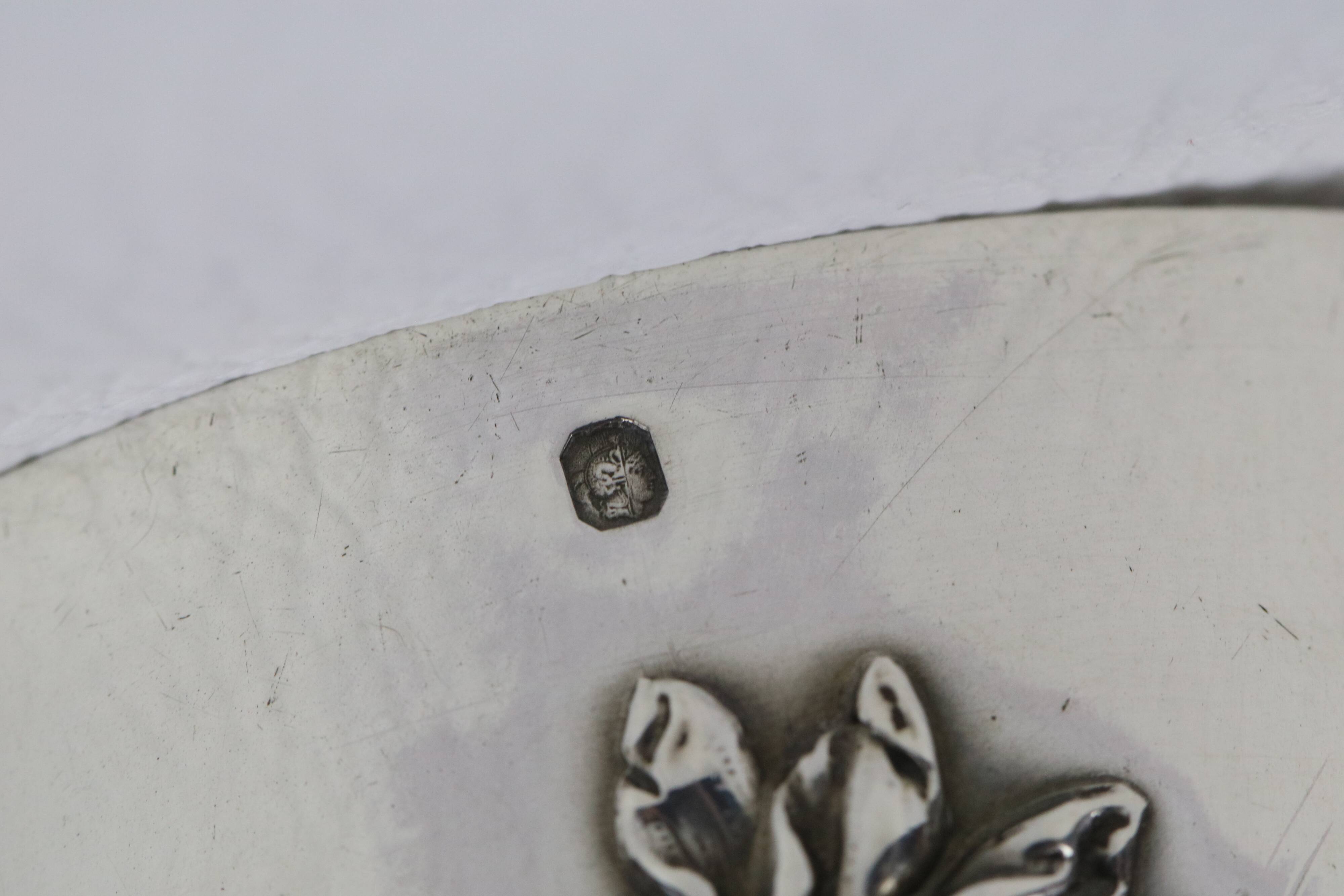 Timpani With Cyclamen Decor In Sterling Silver