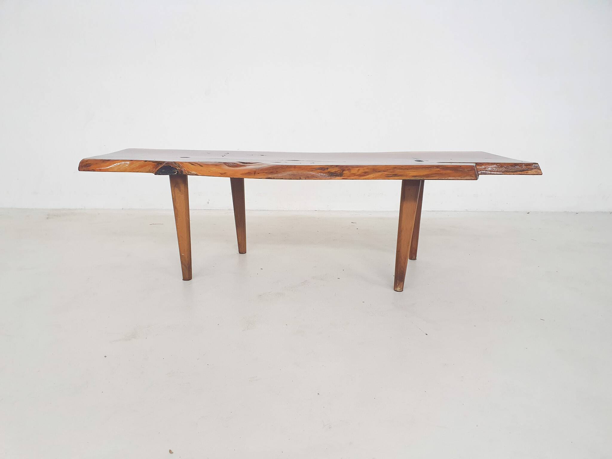 Reynolds of Ludlow tree trunk coffee table, U.K 1970's