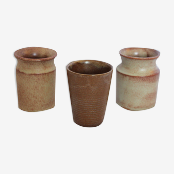 Lot de 3 pots en céramique