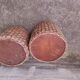 Paire de poufs en corde tressé années 70'S