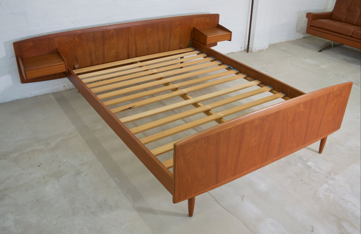 Lit double en teck danois par Melvin Mikkelsen années 1960.