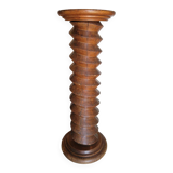 Solid wood "press screw" saddle
